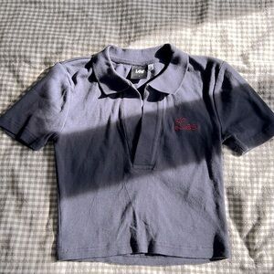 Lee cropped polo shirt